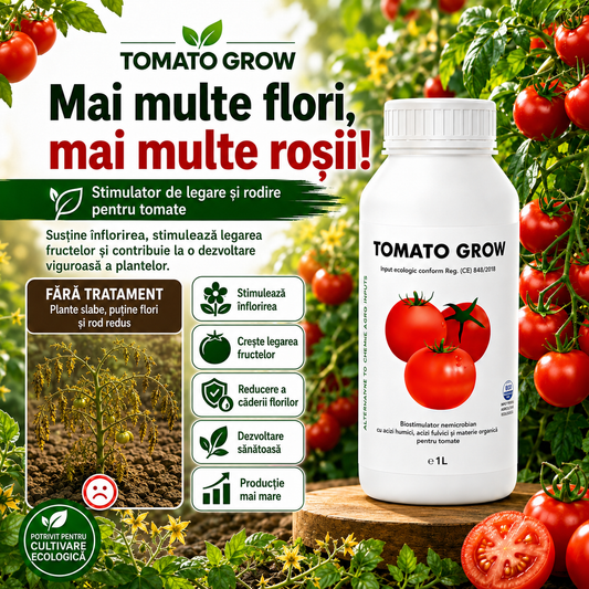 TomatoGrow™ - Biostimulator de legare și rodire pentru tomate 1L