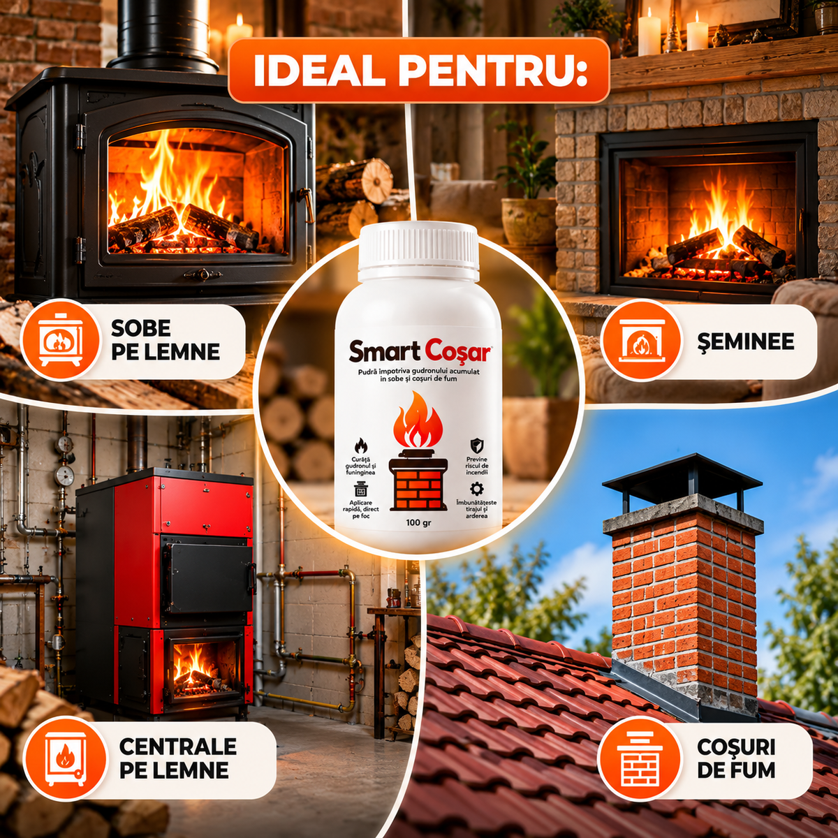 Smart Coșar – Pudră împotriva gudronului, 100 g, 1+1 Gratis